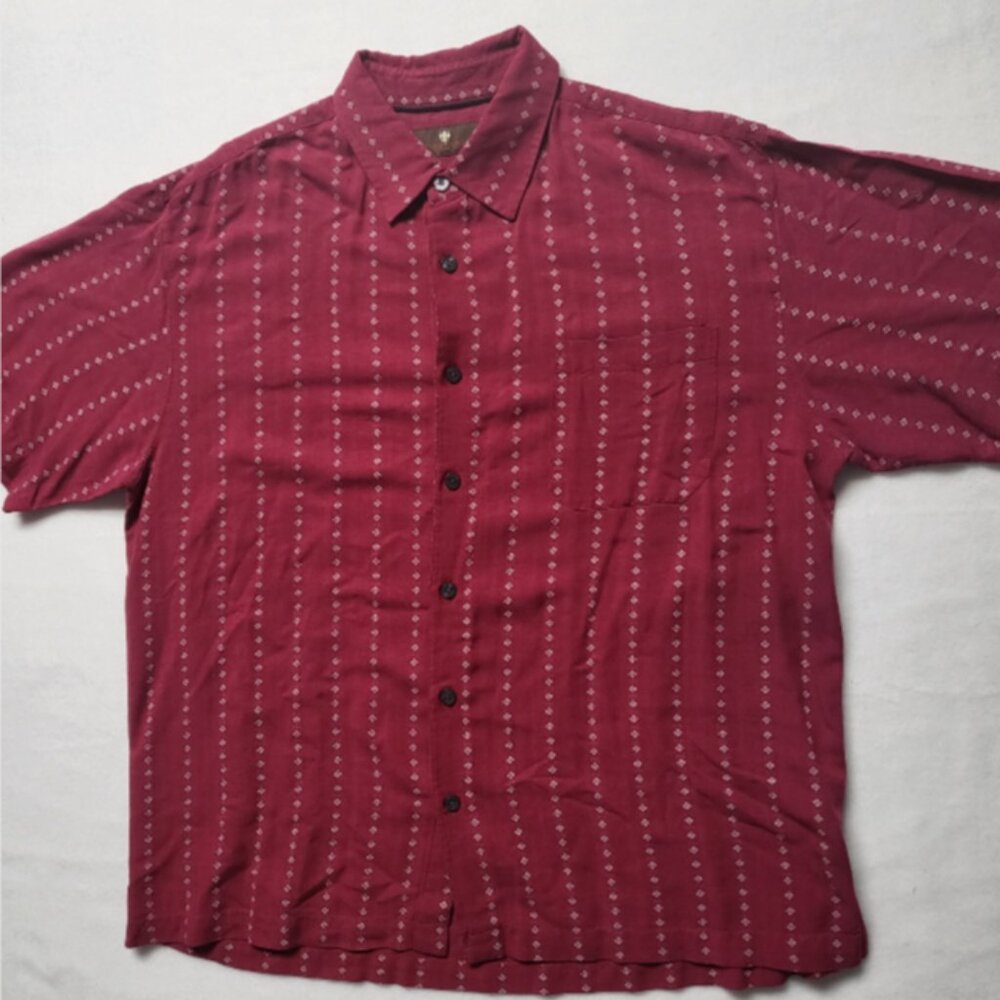 Red Toscano Silk Shirt 55% Silk